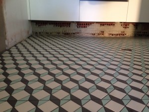feature floor tiling